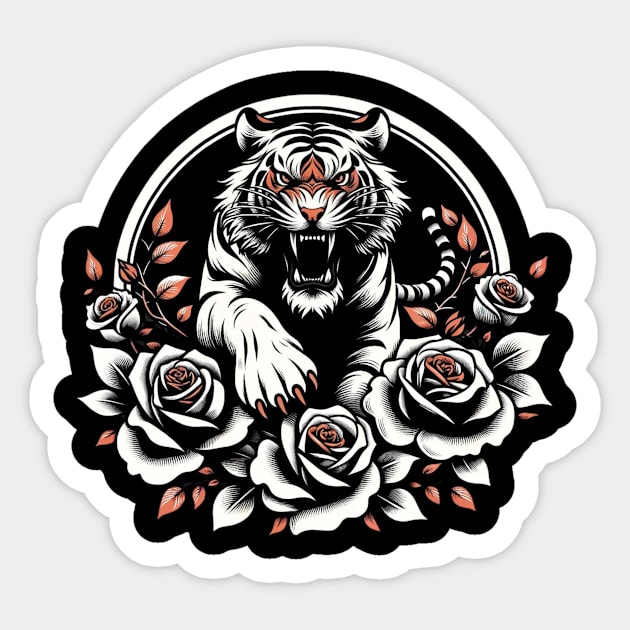 Angry Tiger Sticker by mieeewoArt